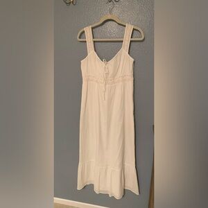 Ann Taylor Loft White Summer Dress
